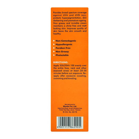 Deu Tech Solotan Sun Block Cream SPF-100, For All Skin Types, 50g - Image 3