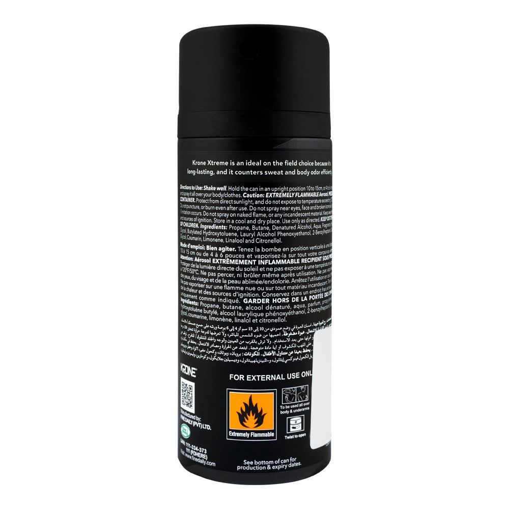 Krone Xtreme Dense Body Spray, For Men, 150ml - Image 2