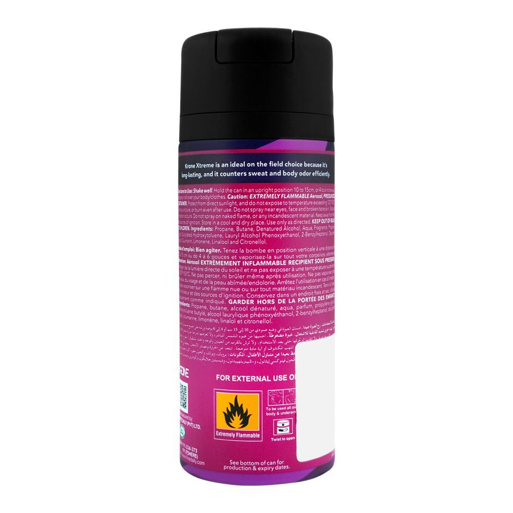 Krone Xtreme Spell Body Spray, For Men, 150ml - Image 2