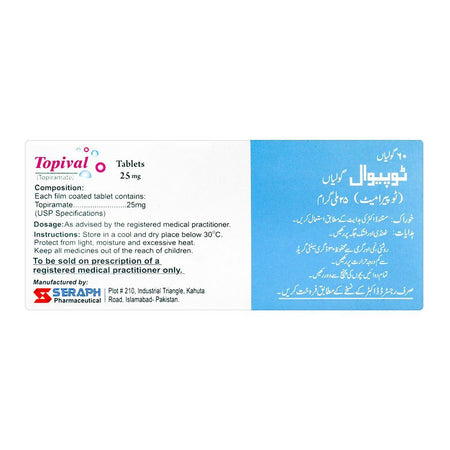 Seraph Pharmaceutical Topival Tablet, 25mg - Image 2