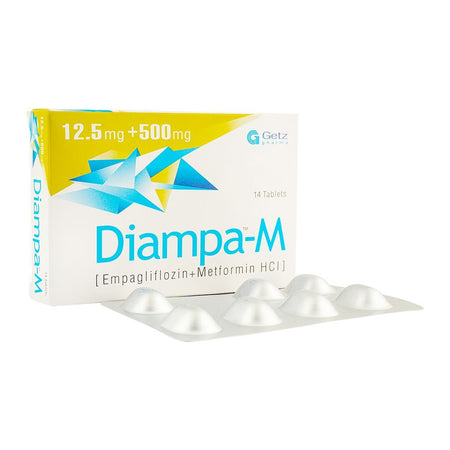 Getz Pharma Diampa-M Tablet, 12.5mg + 500mg, 14-Pack - Main Image