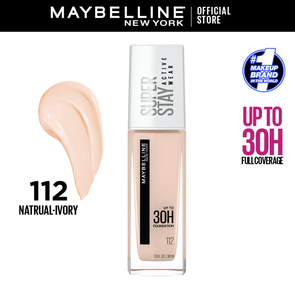 Maybelline New York SuperStay 30H Full Coverage Liquid Foundation, 30ml, 112 Natural Ivory - Main Image