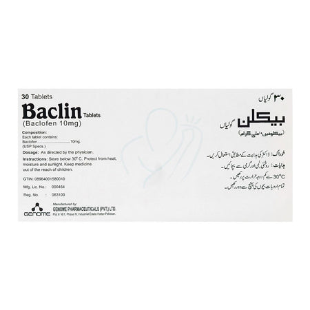 Rifa Pharma Baclin Tablet, 10mg, 30-Pack - Image 2