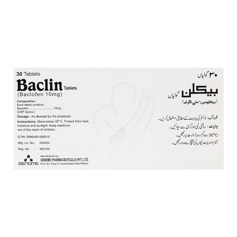 Rifa Pharma Baclin Tablet, 10mg, 30-Pack - Image 2