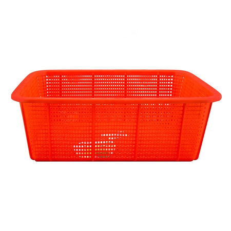 Lion Star Plastic Square Basket, 11.8 x 9.06 x 4.13 inches, Small, BPA Free, Red BW-26 - Main Image