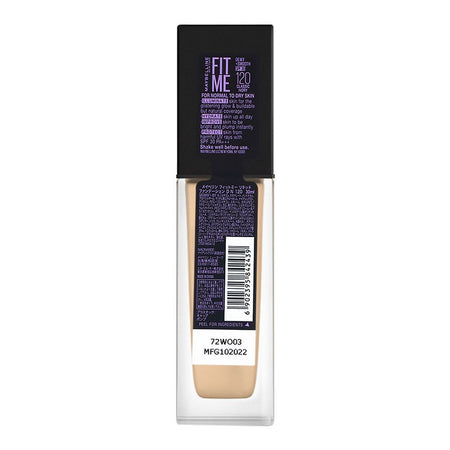 Maybelline New York Fit Me Dewy + Smooth SPF 30 Foundation Pump, 120 Classic Ivory, 30ml - Image 3
