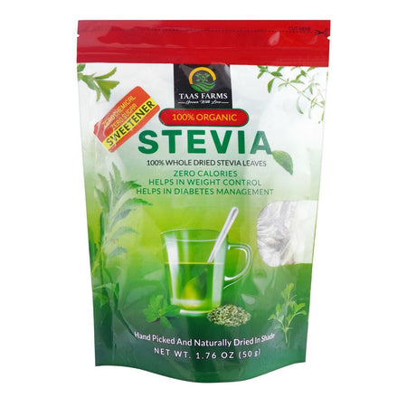 Taas Farms 100% Organic Stevia Leaves 50gm - Main Image