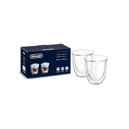 DeLonghi Cappuccino Glasses, 2x 190ml, DLSC311 - Main Image