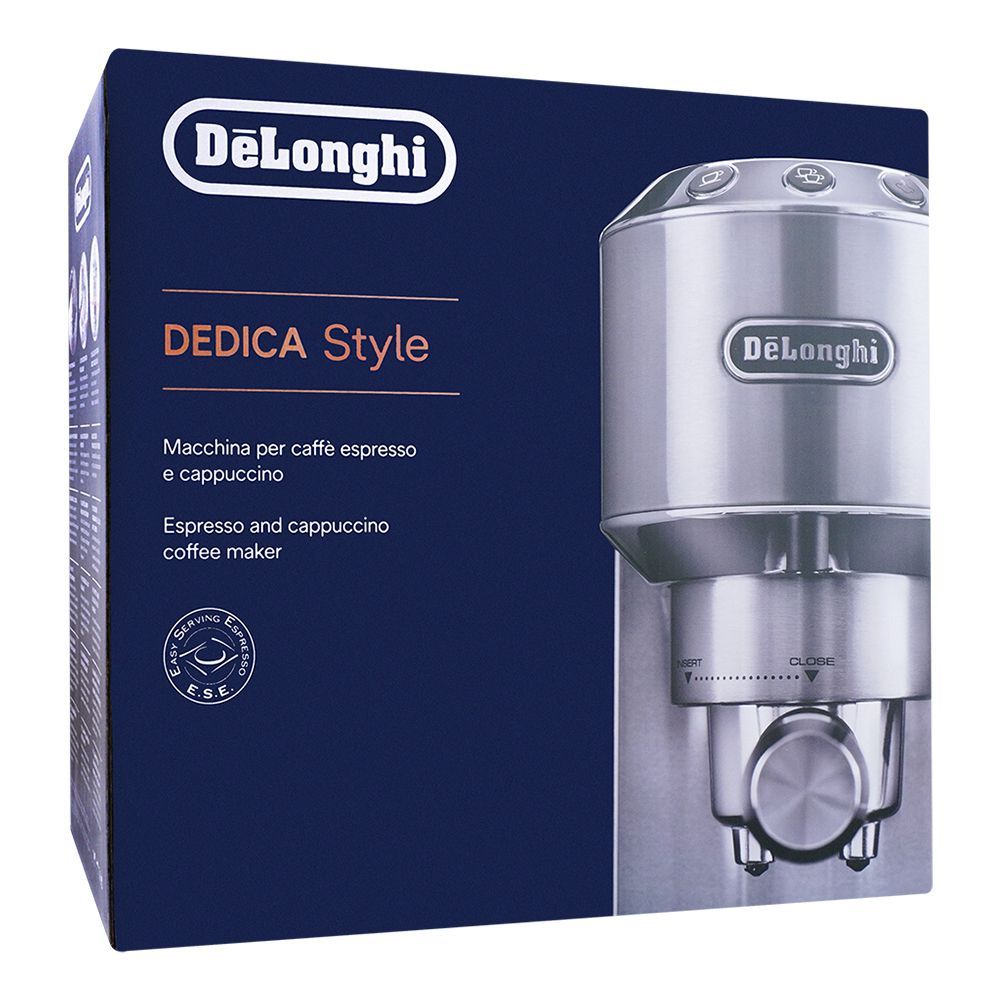 DeLonghi Dedica Style Espresso & Cappuccino Coffee Machine, 15 Bar, EC-685.W - Image 2