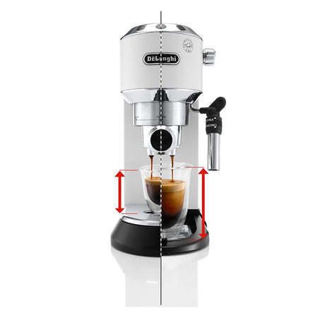 DeLonghi Dedica Style Espresso & Cappuccino Coffee Machine, 15 Bar, EC-685.W - Image 3