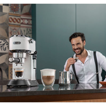 DeLonghi Dedica Style Espresso & Cappuccino Coffee Machine, 15 Bar, EC-685.W - Image 8