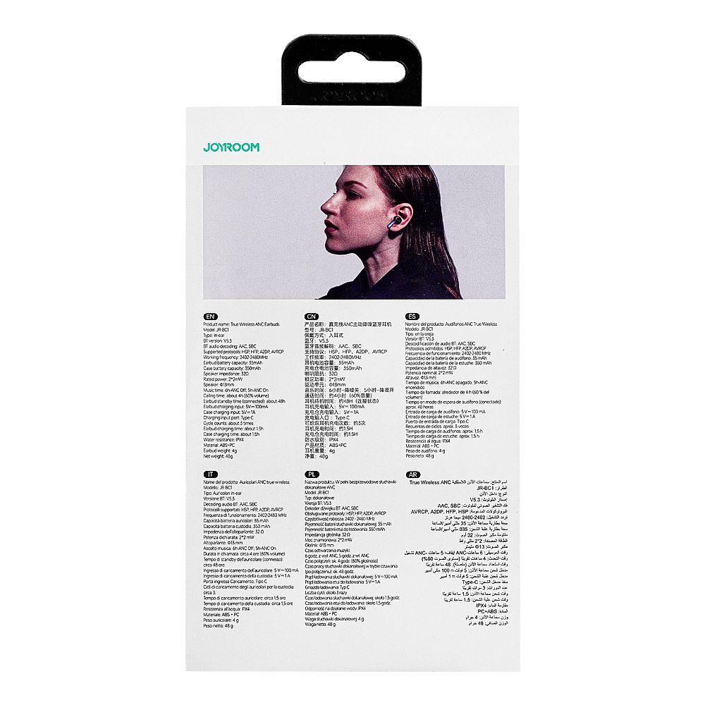 Joyroom Jbuds ANC TWS True Wireless Earbuds, Black, JR-BC1 - Image 3