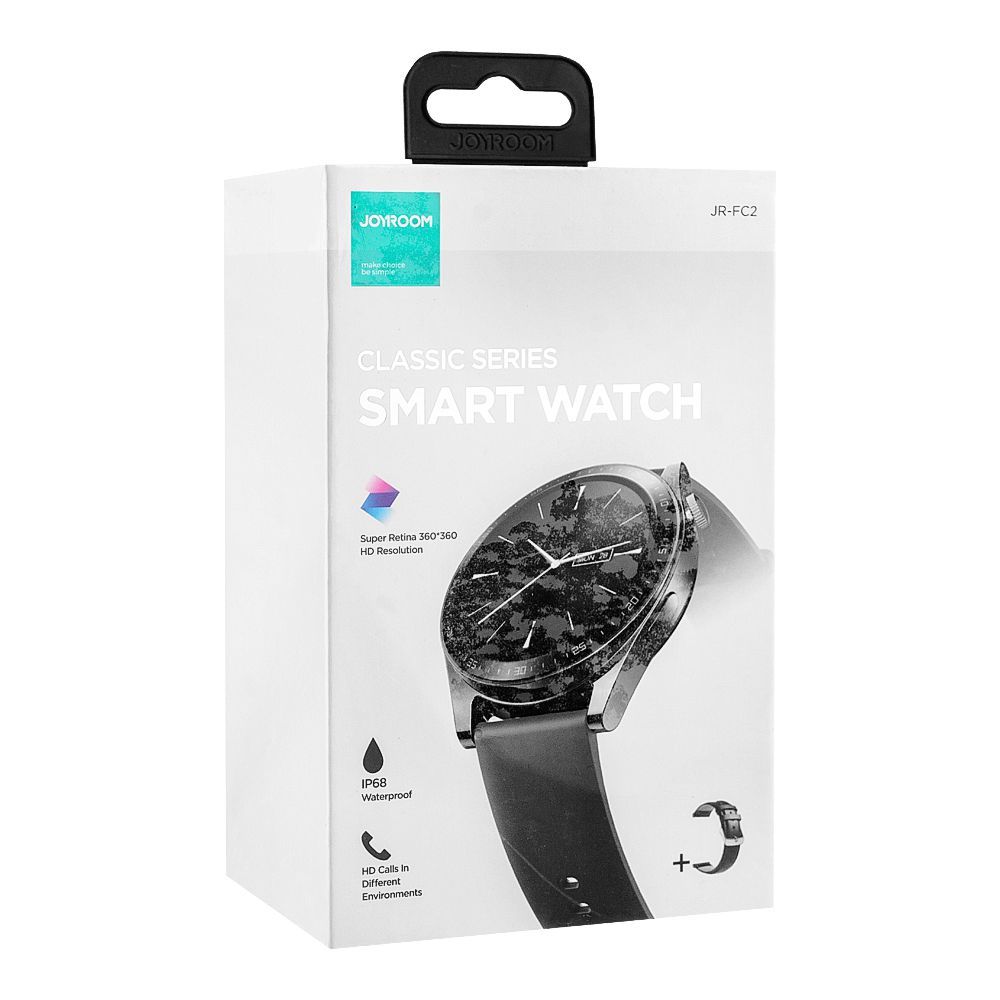 Joyroom Classic Series Make/Answer Call Men's Smart Watch, Black, JR-FC2 - Image 2