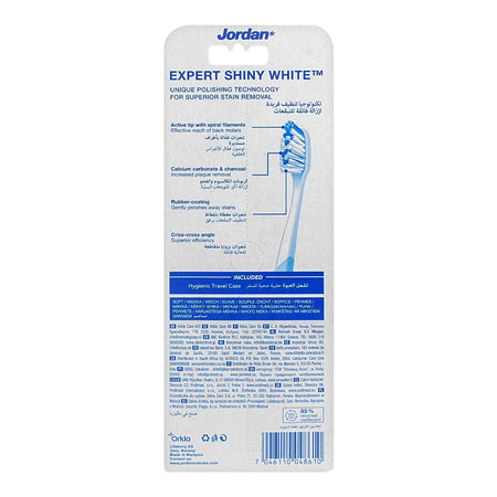 Jordan Expert Shiny White Toothbrush With Case, Soft, 2-Pack - Image 2