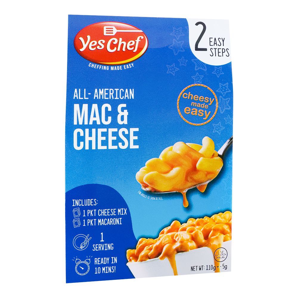 Yes Chef American Mac & Cheese 2 Steps, 110g + 5g - Main Image