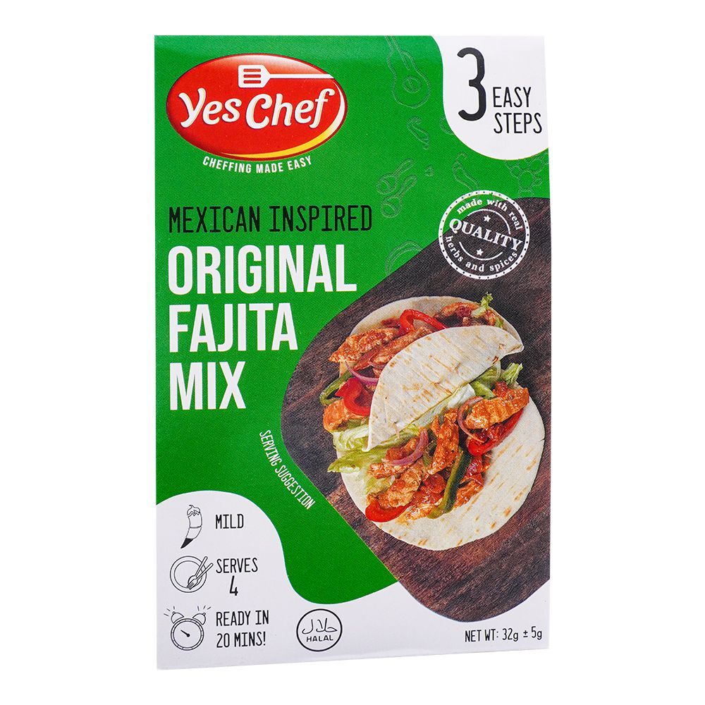 Yes Chef Original Fajita Mix 3 Steps, 32g + 5g - Main Image