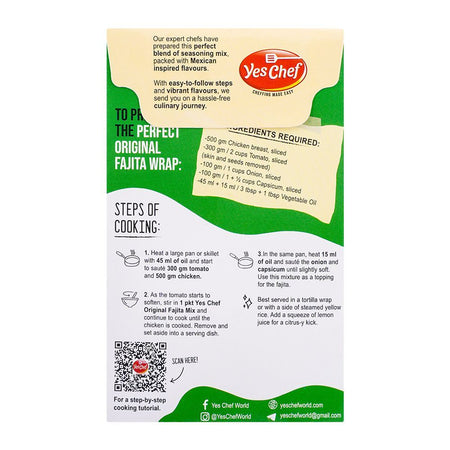 Yes Chef Original Fajita Mix 3 Steps, 32g + 5g - Image 2