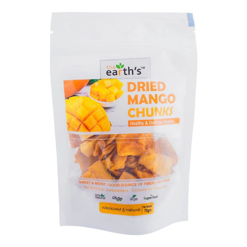 The Earth's Dried Mango Chunks, 75g - Main Image