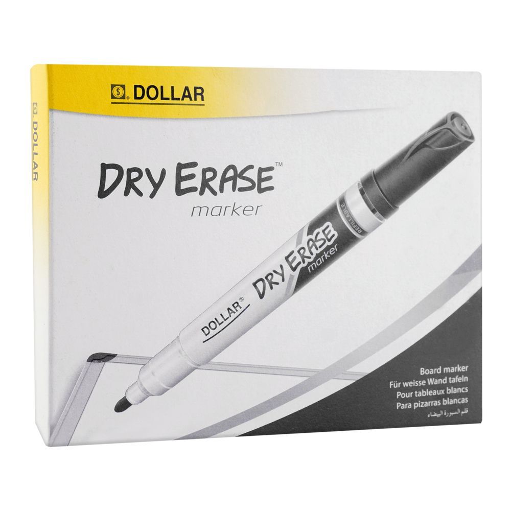 Dollar Dry Erase Marker 2.0 12-Pack, DE2 Black - Main Image