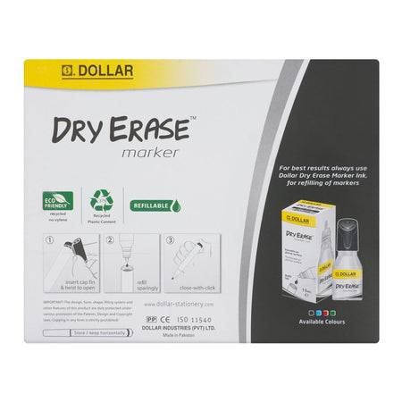 Dollar Dry Erase Marker 2.0 12-Pack, DE2 Black - Image 2
