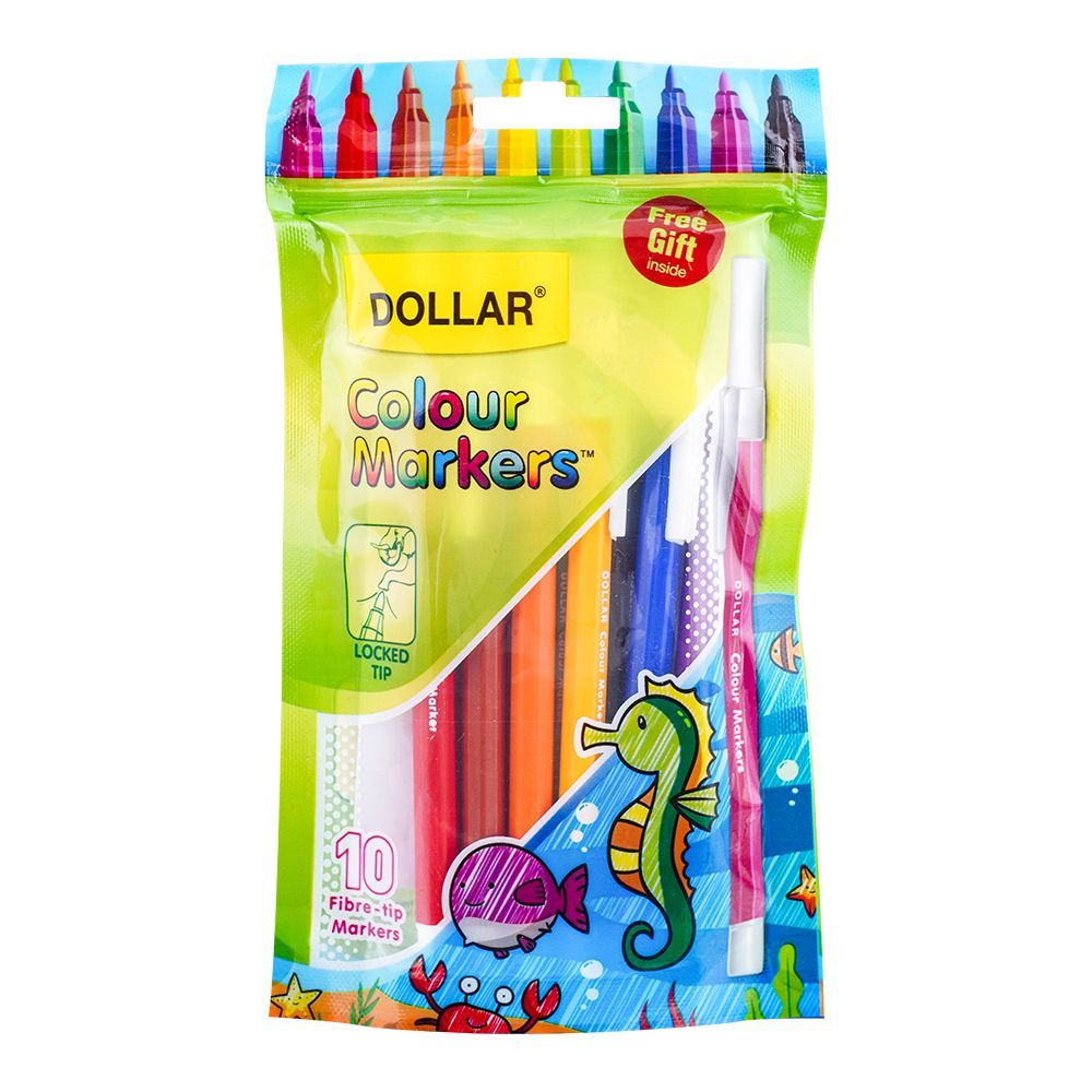 Dollar Color Markers 10-Pack, Assorted Pouch CP1 - Main Image
