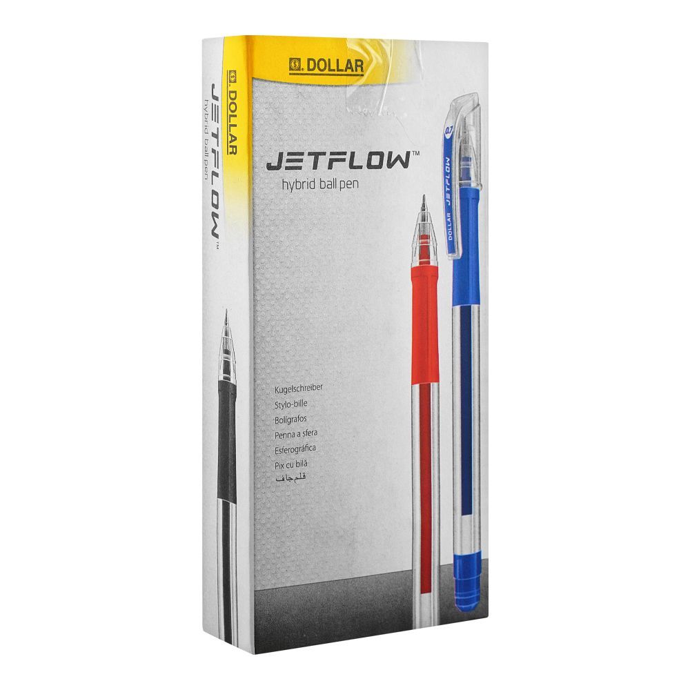 Dollar Jet Flow Hybrid Ball Pen F 0.7, Black, 12-Pack, BP2F - Main Image