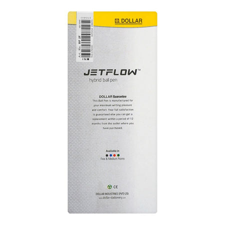 Dollar Jet Flow Hybrid Ball Pen F 0.7, Black, 12-Pack, BP2F - Image 2
