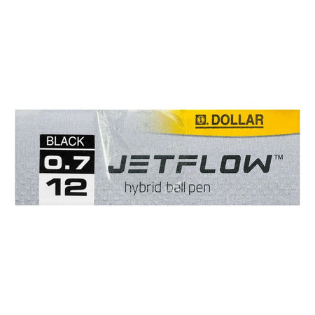 Dollar Jet Flow Hybrid Ball Pen F 0.7, Black, 12-Pack, BP2F - Image 5