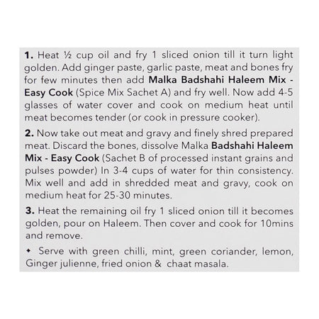 Malka Easy Cook Badshahi Haleem Masala, 300g - Image 5