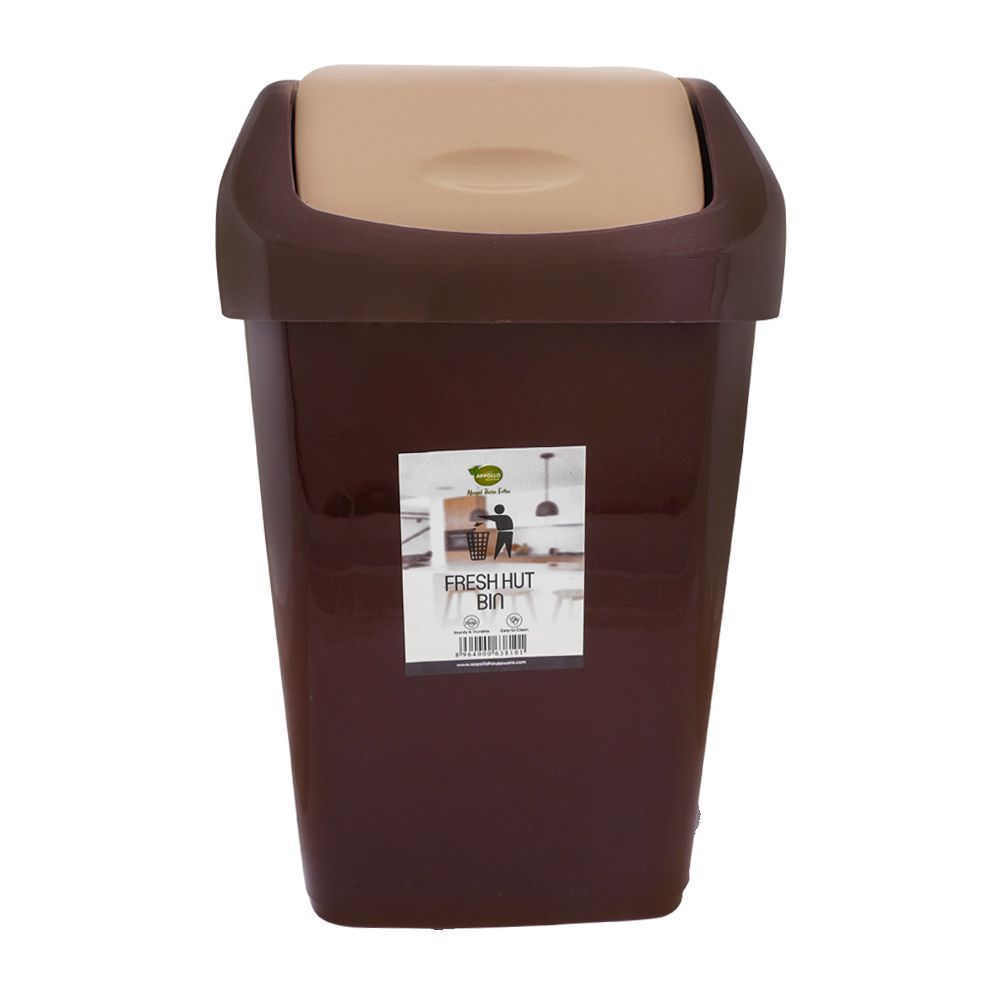 Appollo Fresh Hut Trash Bin, Brown - Image 2