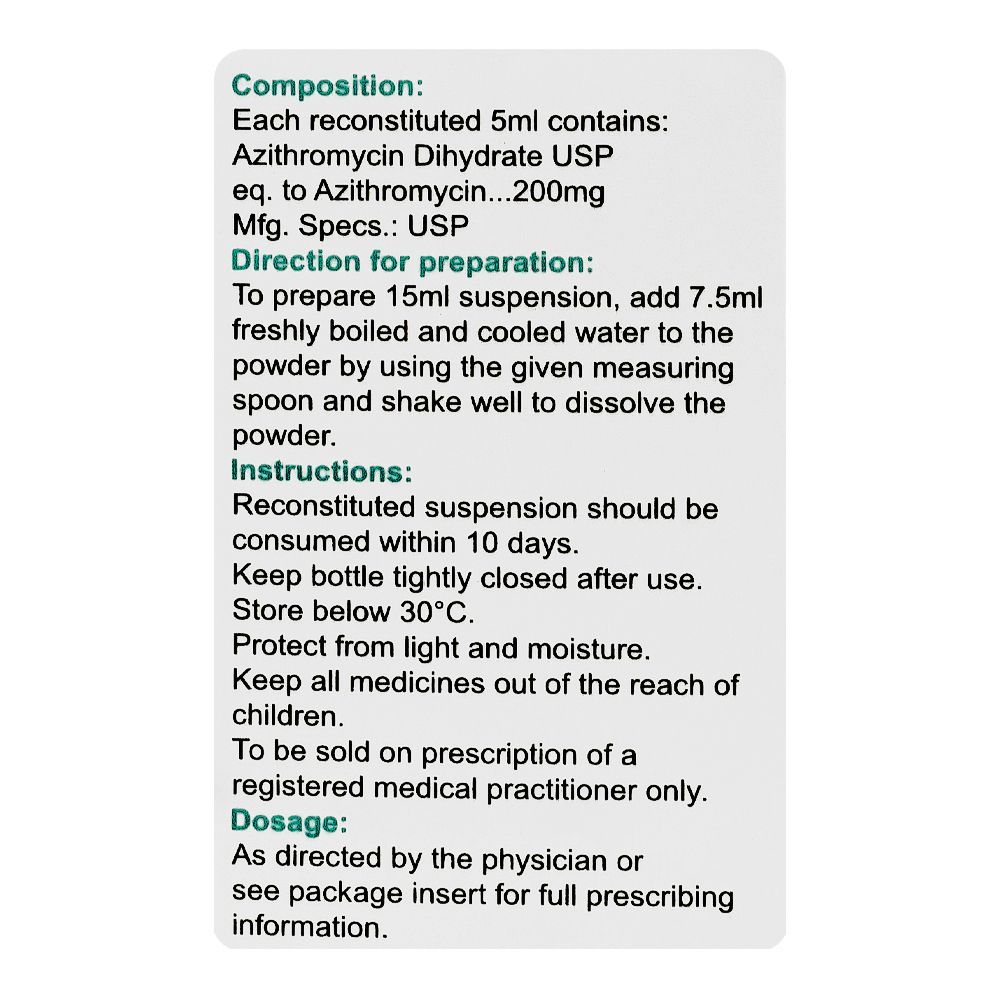High-Q Pharmaceuticals Zyto Syrup, Oral Suspension 200mg/5ml, 15ml - Image 5