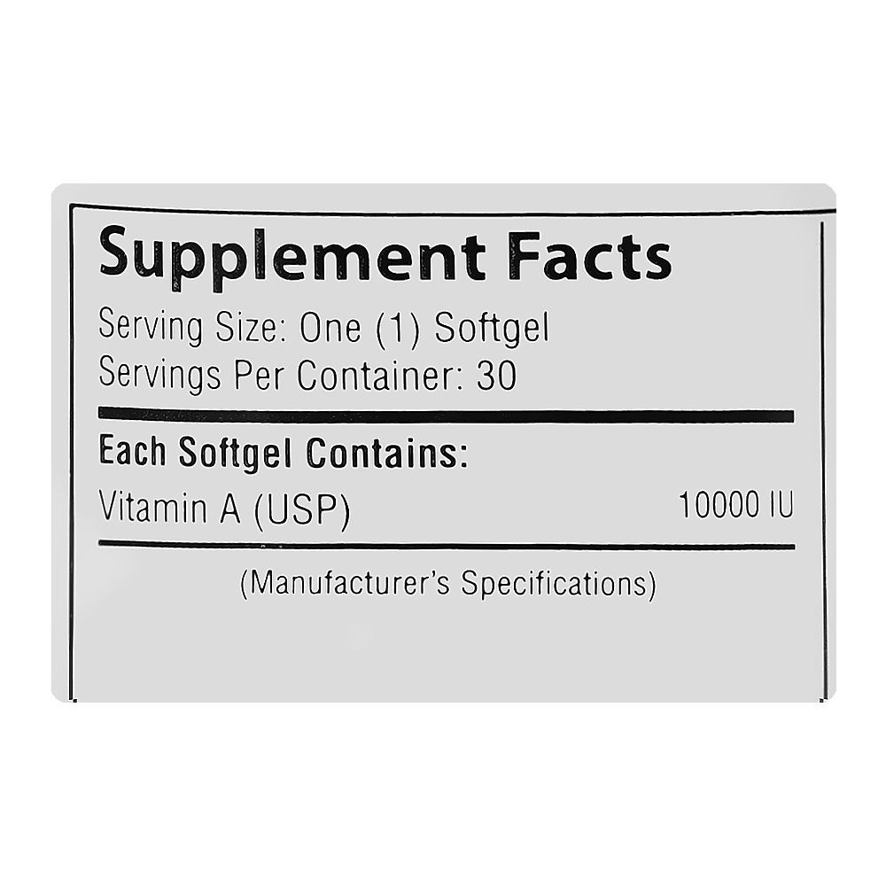 Nutrifactor Retin-A Vitamin A 10000 IU Food Supplement - Supports Eye & Vision Health, 30-Pack - Image 4