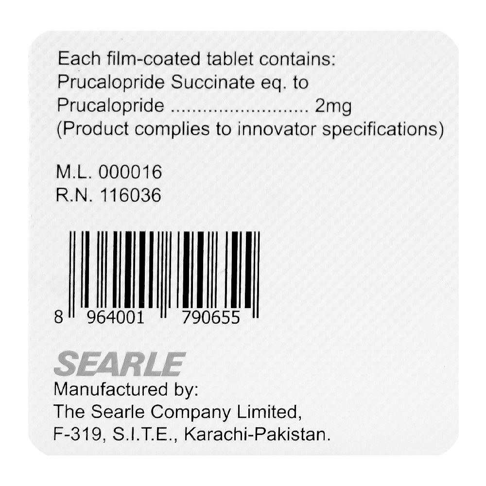 Searle Pru-Cic Tablet, 2mg, 10-Pack - Image 4