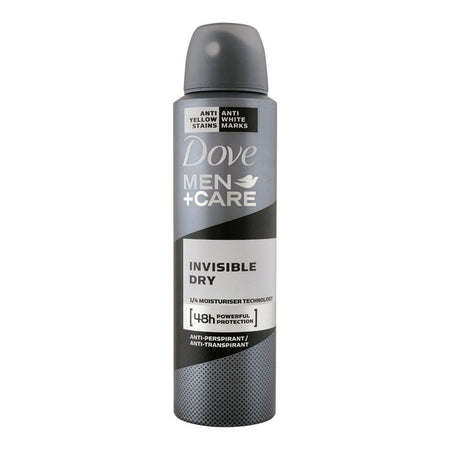 Dove Men+ Care Invisible Dry 48H Anti-Transparent Deodorant Spray, For Men, 150ml - Main Image