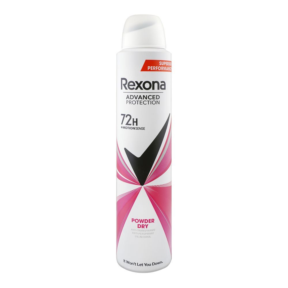 Rexona Advanced Protection 72 Hours+ Motion Sense Powder Dry Anti Transparent Body Spray, For Women, 200ml - Main Image