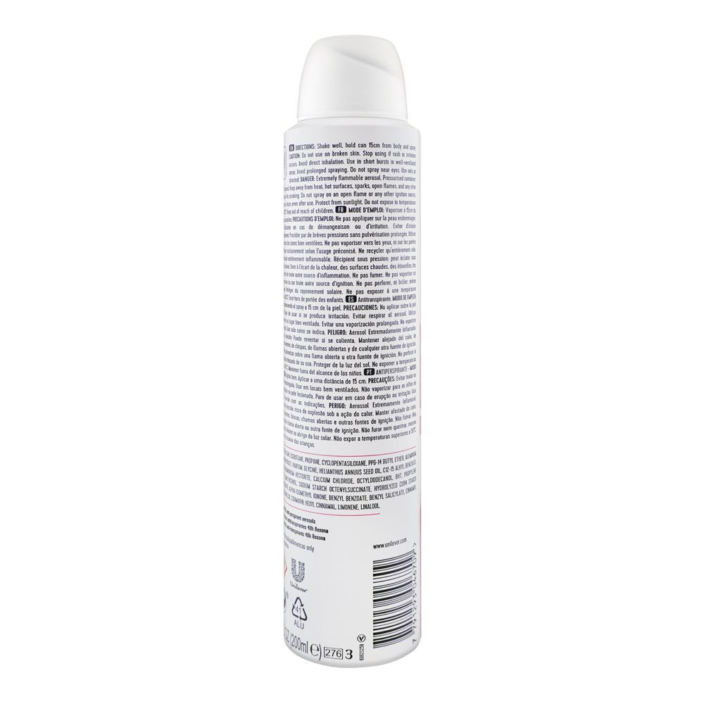 Rexona Advanced Protection 72 Hours+ Motion Sense Powder Dry Anti Transparent Body Spray, For Women, 200ml - Image 2