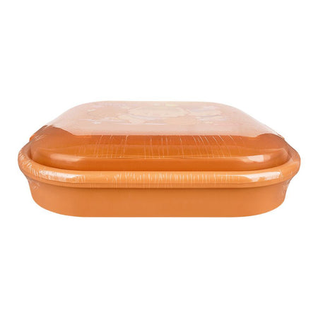 Lion Star Fiesta Plastic Lunch Box With Cutlery, 7.5in (H) x 6.9in (W) x 1.6in (D), Brown, BC-17 - Image 2