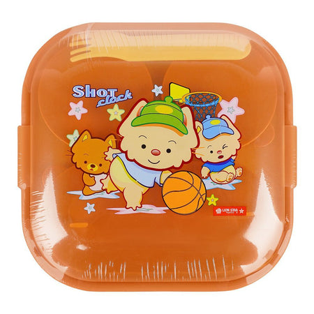 Lion Star Fiesta Plastic Lunch Box With Cutlery, 7.5in (H) x 6.9in (W) x 1.6in (D), Brown, BC-17 - Image 3