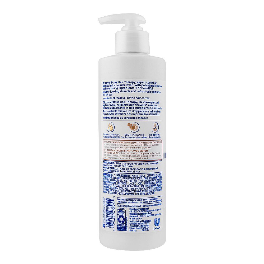 Dove Hair Therapy Breakage Remedy Nutrient-Lock Serum Conditioner, 400ml - Image 2