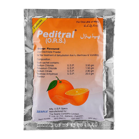 Searle Peditral ORS Orange Flavor Sachet - Main Image