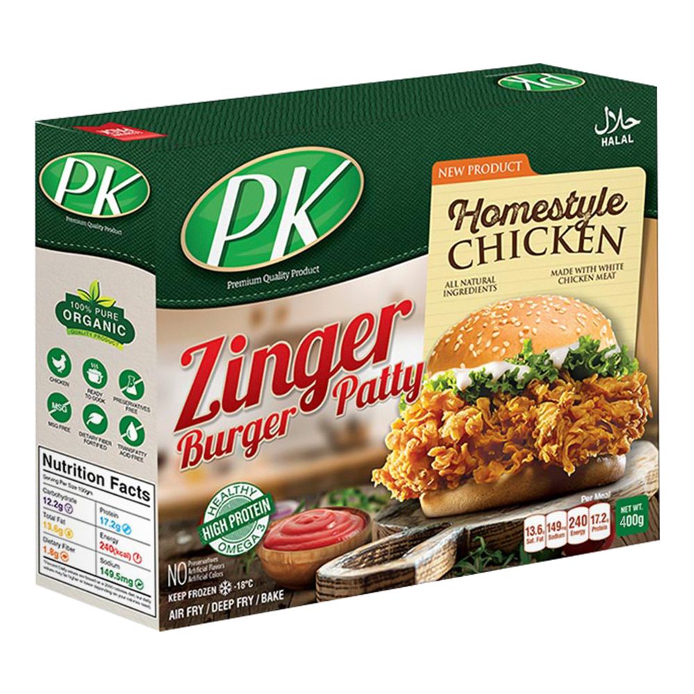 PK Zinger Burger Patty, 4-Pack - Main Image