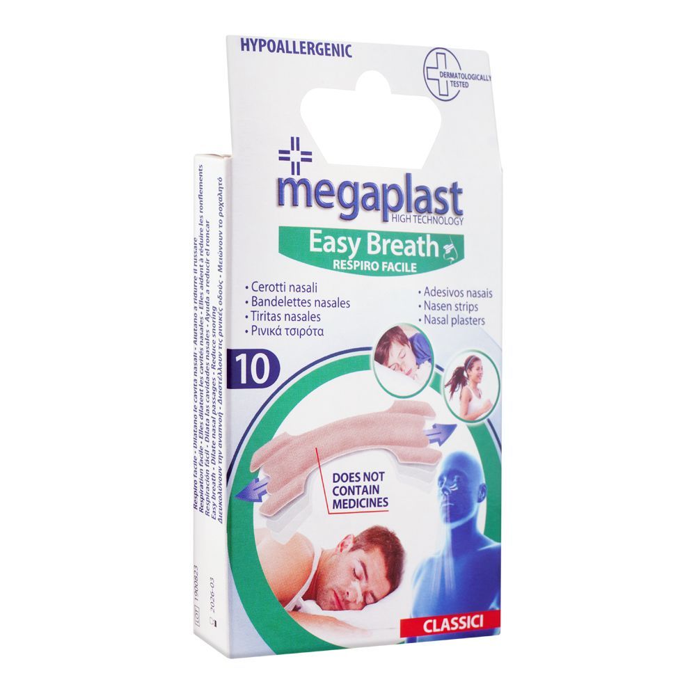 Megaplast Easy Breath Nasal Plasters, 10-Pack - Main Image