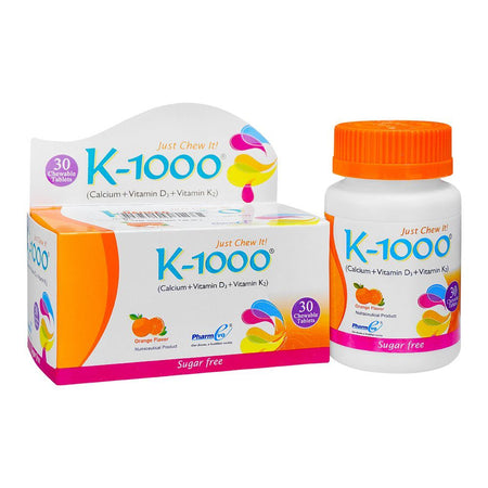 Pharmevo K-1000 Chewable Tablet, Sugar-Free, 30-Pack - Main Image