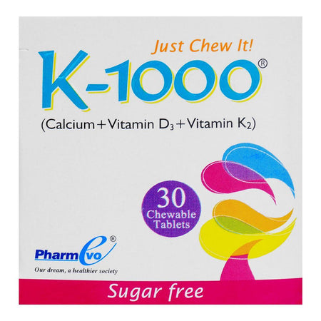 Pharmevo K-1000 Chewable Tablet, Sugar-Free, 30-Pack - Image 4
