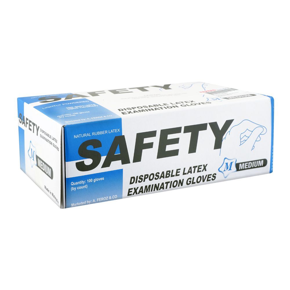 Safety Surgical Gloves, Medium, 100-Pack - Main Image