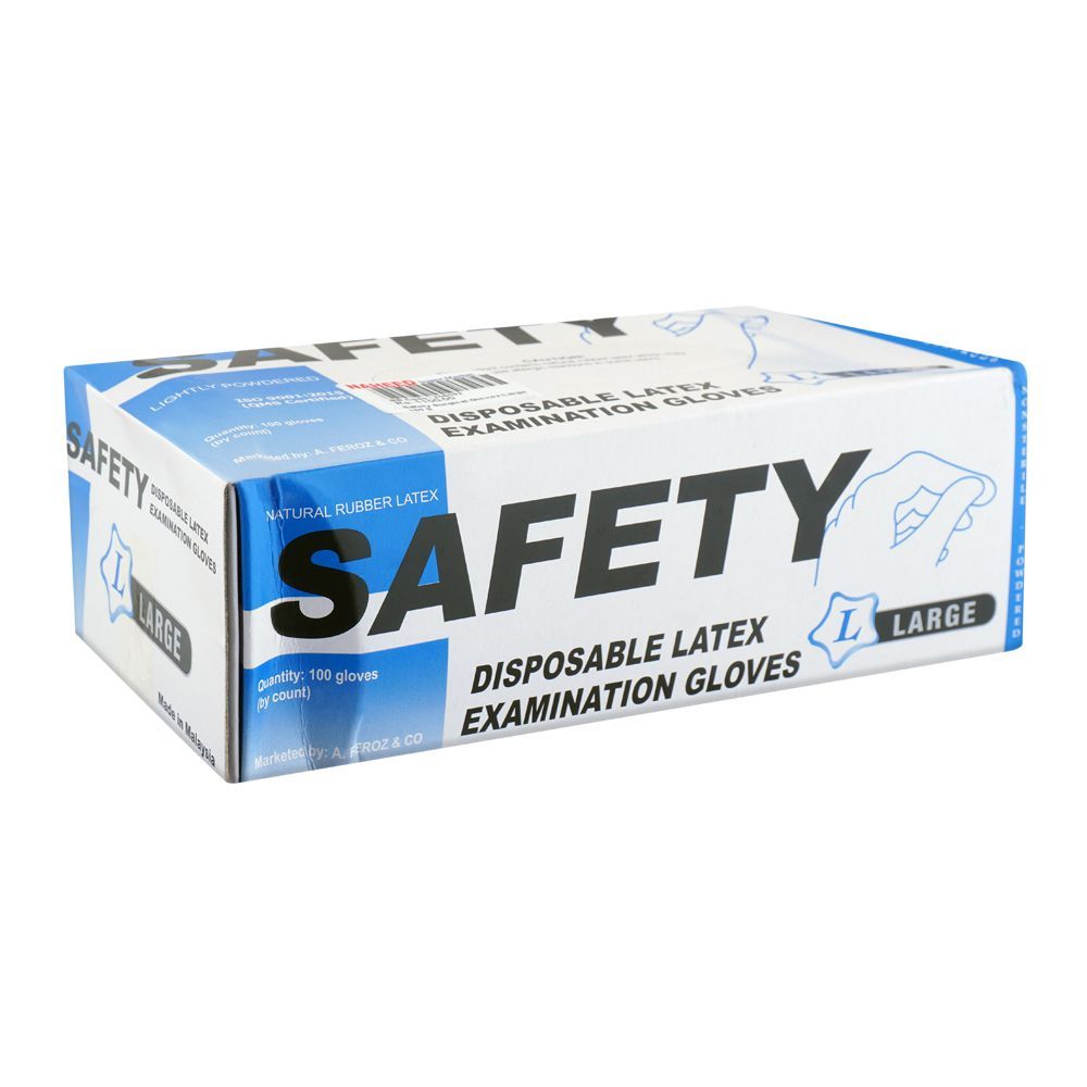 Safety Surgical Gloves, Large, 100-Pack - Main Image