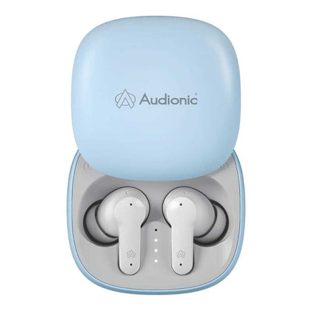 Audionic Quad Mic ENC Environmental Noise Cancellation Earbuds, Blue, Airbud-550 - Main Image