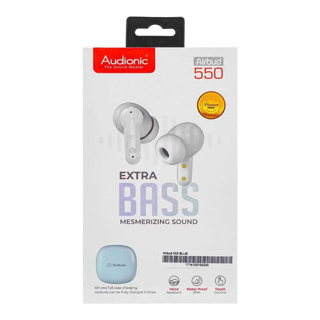 Audionic Quad Mic ENC Environmental Noise Cancellation Earbuds, Blue, Airbud-550 - Image 4