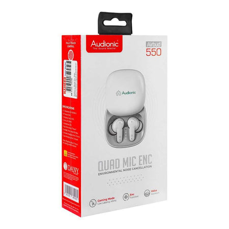 Audionic Quad Mic ENC White, Airbud-550 - Image 3