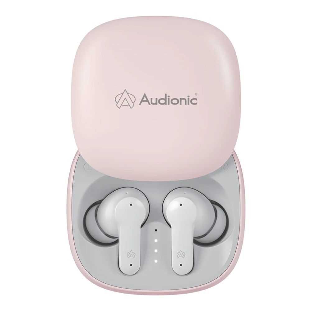 Audionic Quad Mic ENC Environmental Noise Cancellation Earbuds, Pink, Airbud-550 - Main Image